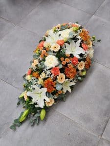 Raquette de fleur pour obsèques